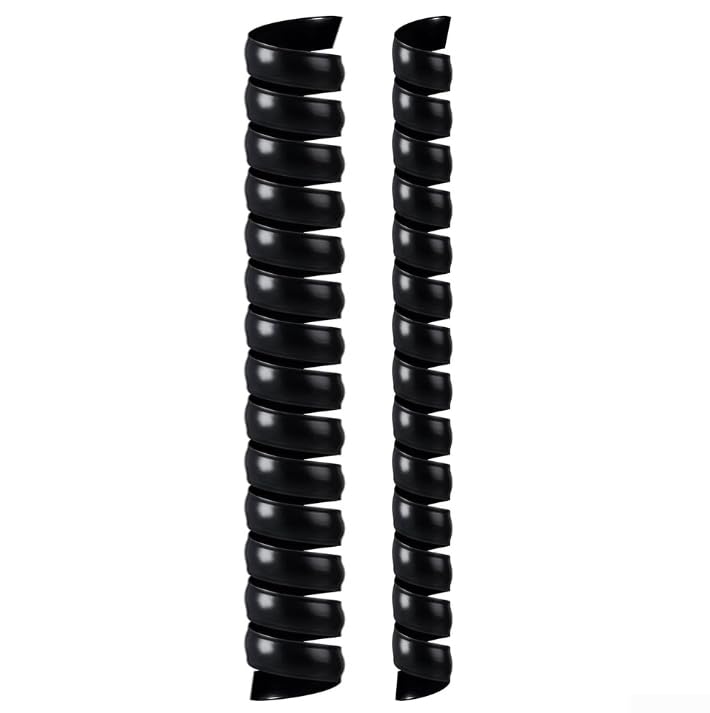 Lot de 2 protections en spirale pour tronc d'arbre - 4 x 40 cm et 5 x 40 cm - En plastique noir - Protection contre rongeurs, cerfs et chats