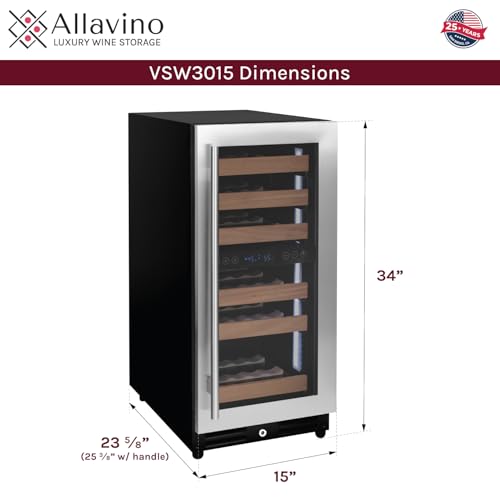 Image of Allavino Reserva Series 30-Bottle Dual Zone Built-in Wine Cooler Refrigerator