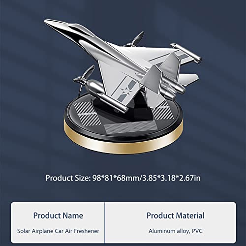 Image of Warplane Car Air Freshener | Rotating Solar Car Freshener, Airplane Car Perfume, Propeller Design, Long-Lasting Fragrance