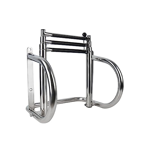 Ddasam Poolleiter klappbar badeleiter Pool bootsleiter zum einhängen poolleiter Edelstahl 3 Stufen badeleiter Boot l Für Pool Boot Schwimmbad