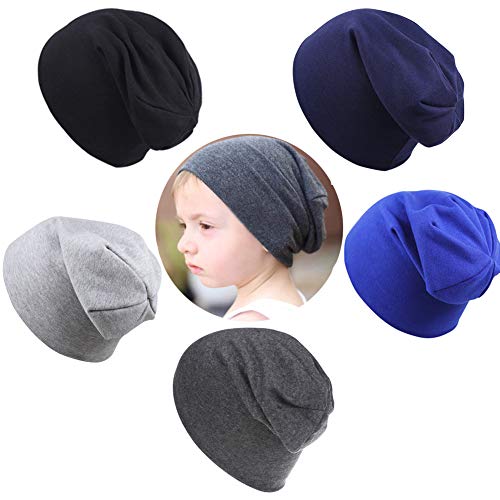 YJWAN Baby Beanie Hat Cotton Skull Caps Cool Knit Slouchy Hat for Toddlers Kids 6-60 Months