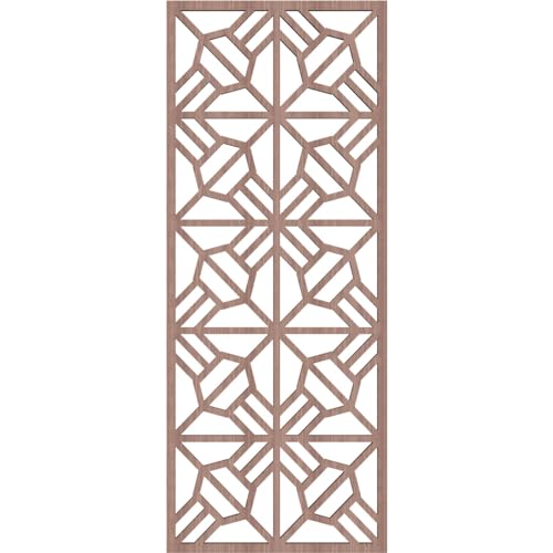 Image of Auburn Decorative Pierced Fretwork Wood Wall Panels, 11 3 /8 inchW x 29 3 /8 inchH x 3 /8 inchT, Walnut