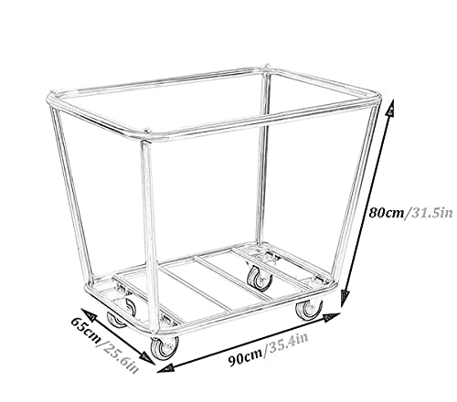 Large Laundry Basket, Rolling Metal Laundry Basket, Laundry Basket Trolley, Laundry Basket, With Wheels