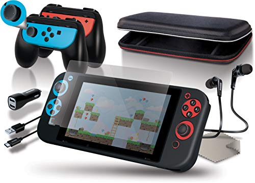 dreamGEAR Starter Kit Accessories: Compatible with Nintendo Switch, 11-In-1 Bundle, Carrying Case, Screen