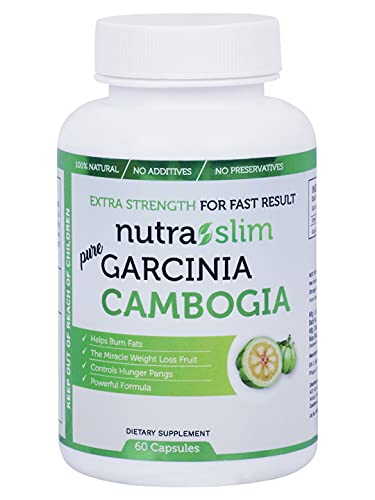 Image of NUTRASLIM Garcinia Cambogia Capsules for with HCA & Green Tea Extract - Weight Management Supplement - 60 Capsules