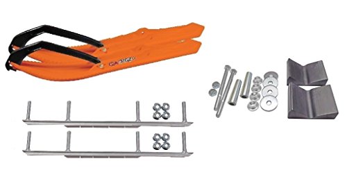 C&A Pro Orange BX Snowmobile Skis w/ 7.5