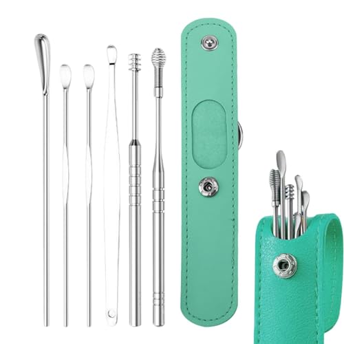 Rimozione Della Cera 'orecchio - Kit Professionale Per La Pulizia Delle Orecchie Con Borsa Di Stoccaggio In PU | Detergente Per Cera Per Orecchie Set Di Strumenti Di Pulizia Per Bambini