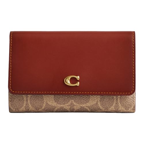 Coach Coated Canvas Signature Essential Medium Flap Wallet