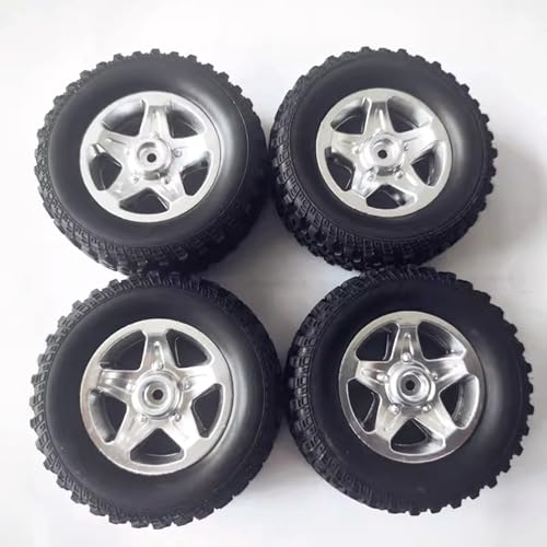 SVERTIBO Metal Wheel Tyres RC Car Parts for MNRC MN78 MN82 MN82s MN82-Pro RC Rock Crawler 4WD Off-Road RC Truck (4 Packs)