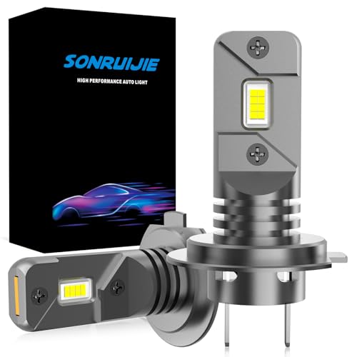 SONRUIJIE H7 LED Canbus Bombilla 100W 16000LM, 6000K 400% Brillante, lámpara halógena de diseño de reemplazo 1: 1, Plug and Play, 2 piezas