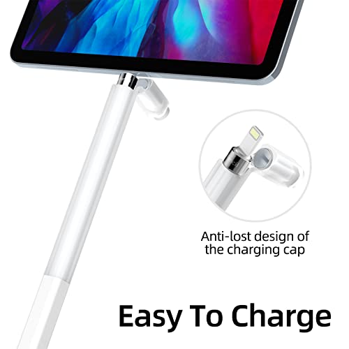 Image of Compatible with Apple Pencil 1st Generation Case, Non-Slip Silicone Case, [with 10 Silicone Nib Sleeves] for Apple Pencil 1st Generation. (White)