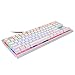 Price comparison product image Z-77 Tenkeylss Mechanical Gaming Keyboard , E-Yooso Rainbow LED Backlit ,Tactile and Clicky Outemu Blue Switches, Metal Plate Compact Design Wired Keyboard , White ( US-Layout )