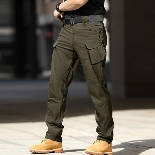 Men's Casual Cargo Pants Lightweight Waterproof Outdoor Fishing Camping Cargo Work Pants Multi Pockets2