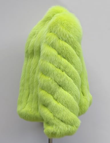 Real Fox Fur Coat Winter Women's Genuine Fur Jacket Thick Warm Luxury Furry Outerwear Long Sleeve3