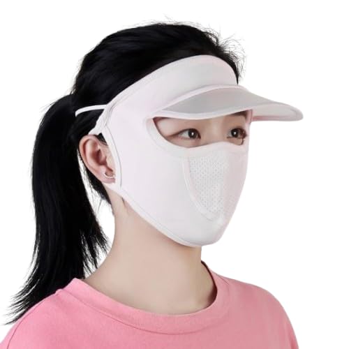 big aox New Thin Summer Sunscreen Face Shield With Hat Brim And Ice Silk Material For Women, Uv Protection Mask For Face And Mouth-picture-15