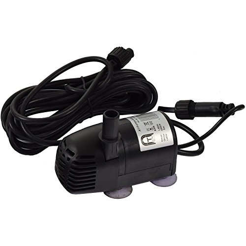 Agora-Tec® Ersatzpumpe Solar Teichpumpen-Set AT-10W-BL und AT-10W-BLH inkl. zusätzliche Buchse für LED Beleuchtung