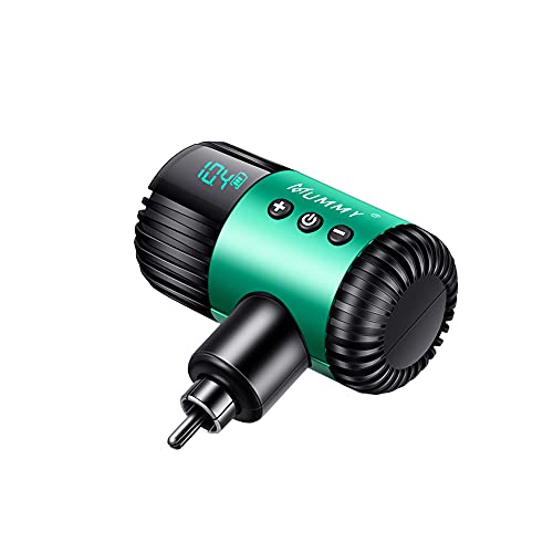 Mummy Wireless Tattoo Battery Pack Tattoo Power Supply with LED Digital Display For Rotary Tattoo Machine Pen(green)