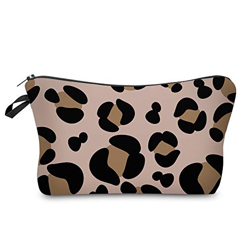 Cosmetic Bag for Women,Loomiloo Adorable Roomy Makeup Bags Travel Waterproof Toiletry Bag Accessories Organizer Liama Gifts (Leopard Print 51503)