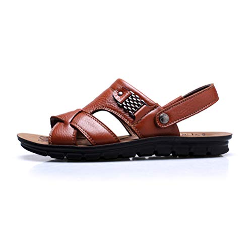 WILTENA Men's Summer Sandals Genuine Leather Sport Open Toes Sandals Male Casual Beach Walking Slippers2