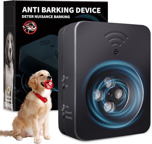 Anti Barking Device, Ultrasonic Dog Bark Deterrent Devices, 3 Modes Rechargeable Dog Barking Control Devices, Bark Silencer, Up to 50 FT Indoor Outdoor Use, Pet and Human Friendly