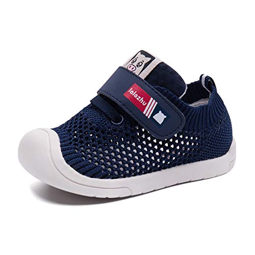 BMCiTYBM Baby Boy Girl Sneakers Breathable Toddler Walking Shoes Lightweight Non-Slip First Walkers 6 9 12 18 24 Months Navy