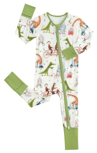 Image of SUZEL Baby Boys Girls Footless Pajamas - Viscose from Bamboo Zippy Pjs Sleep 'N Play - Infant One Piece Romper - 0-24 Months