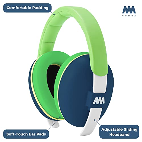 Image of mumba Baby Ear Protection Noise Cancelling Headphones for Babies and Toddlers Baby Earmuffs - Ages 3-24+ Months