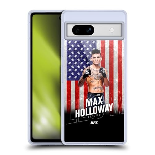 Head Case Designs Officially Licensed UFC US Flag Max Holloway Soft Gel Case Compatible with Google Pixel 7a