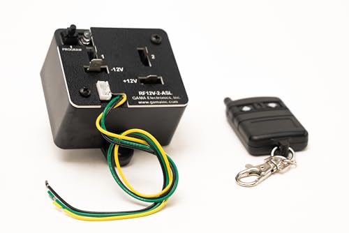RF Remote Control System, (2) 12VDC Outputs with auxiliary switch leads. Convertible Top Remote Control.