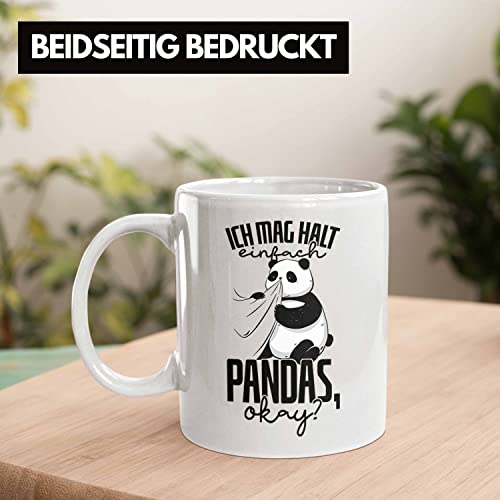 Trendation - Lustige Panda Tasse Panda-Motiv Geschenk Tierliebhaber Geschenkidee Panda Fans (Weiß)