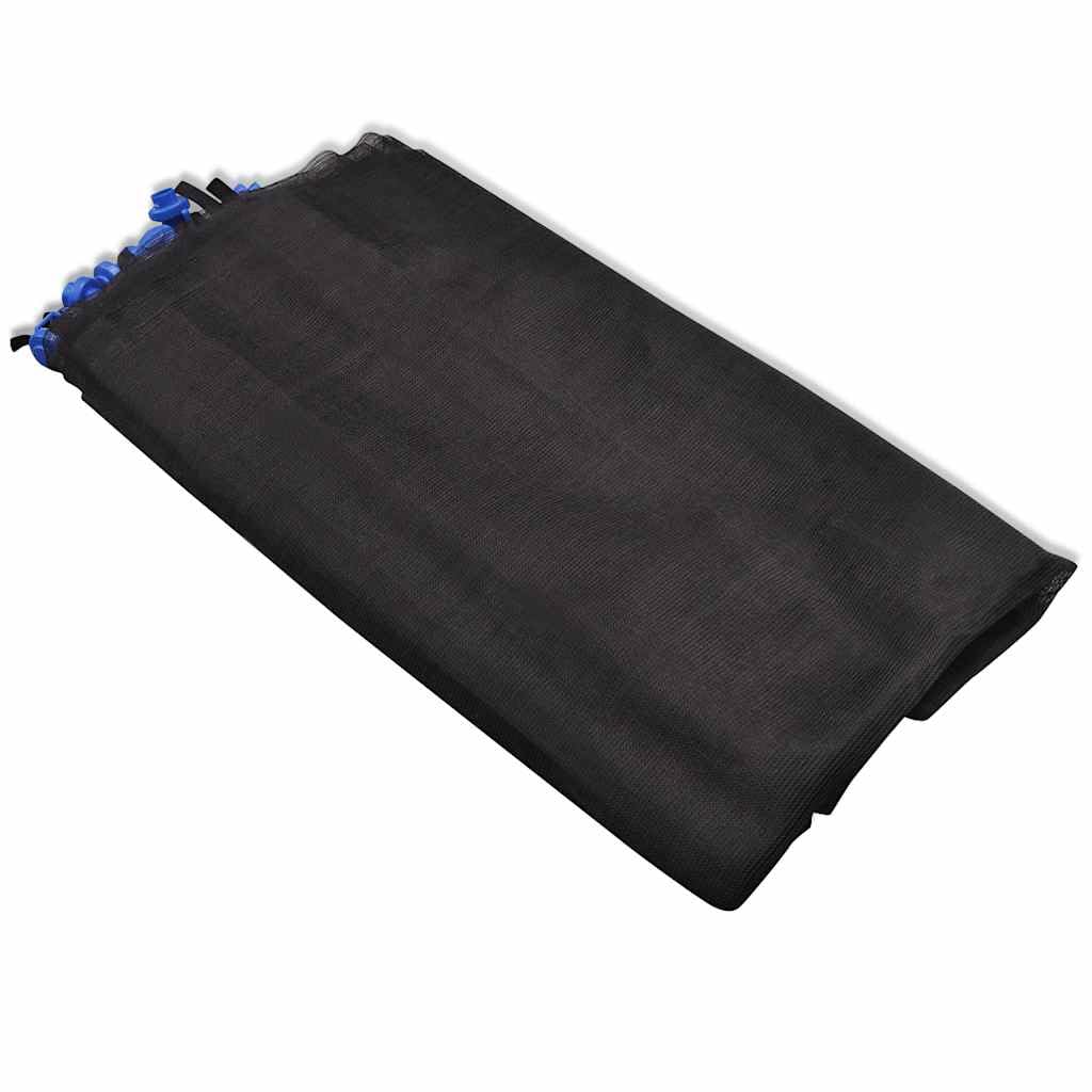 Red de seguridad para cama elástica redonda de 4,57 m de polietileno impermeable con cremallera y refuerzo, red de repuesto para cama elástica de jardín de 8 barras, protección para niños al