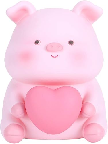 OUKENS Banco de dinero, bonita alcancía de dibujos animados, caja de ahorro de dinero con luz nocturna, banco de monedas para niños y niñas, banco