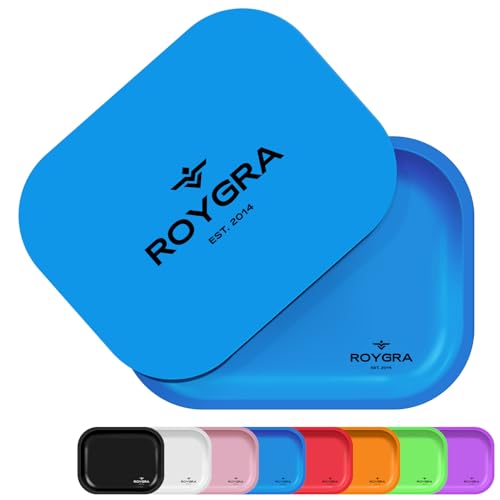 Image of roygra Rolling Tray with Magnetic Lid, Tabletop Display Storage Decor Tray