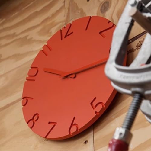 Horloge murale silencieuse 30 cm effet ciment pour concentration au bureau - 3