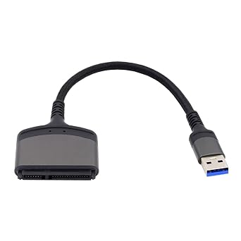 cablecc 5Gbps USB 3.0 Type-A to SATA 22 Pin Adapter Cable for 2.5" Hard Disk Driver SSD