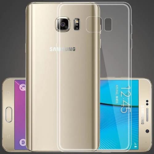 Image of Case Creation New Samsung Note 5 Premium Imported 0.3mm Crystal Clear Totu Silicone Transparent Flexible Soft Corner Protection with TPU Slim Back Case Color Variation Cover for Note 5