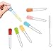 Flüssige Pipetten, 6 Stück Silikon und Plastik-Flüssigkeitstropfen & 1 Stück Bürsten, Silikon Pipetten, Baby-Futterspender, für Süßigkeiten Öl Küche Kinder Gummy Making (5ML, 6 Farben)