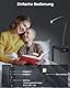 Glocusent Klemmlampe, 10 Helligkeitsstufen (20-180 LM), 360°Flexible Schwanenhals USB-Leselampe Buch Klemme, Augenpflege Schreibtischlampe für Schlafzimmer, Schreibtisch & Kopfteil