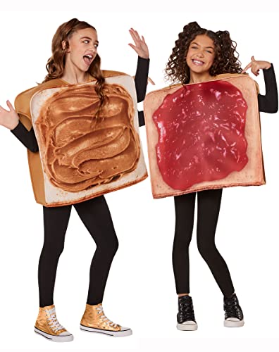 Spirit Halloween Two-Pack Kids Peanut Butter and Jelly Group Costume Set | Funny Costumes | Couple Costumes