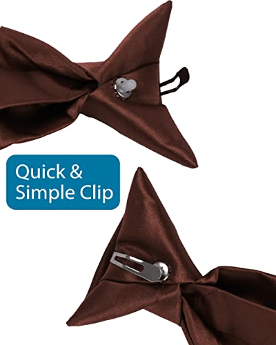 Image of boxed-gifts Clip on Ties for Men - Premium Black Solid Color Clip on Tie