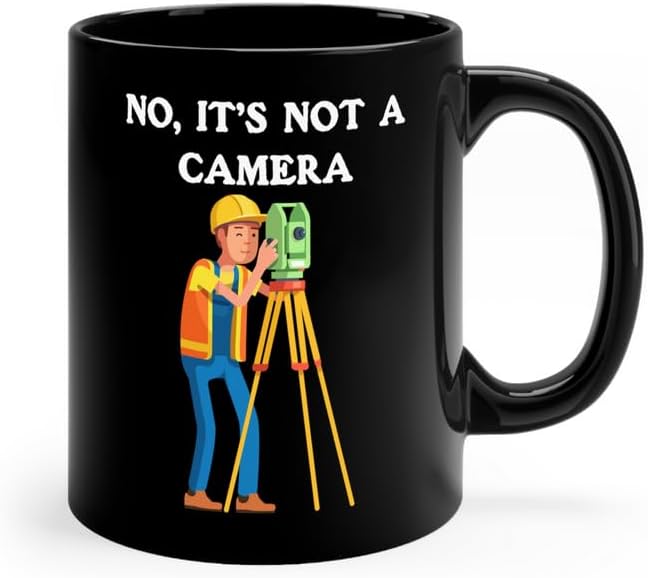 Funny Land Surveyor Mug Gifts Accessories Cup - Land Surveying - It's Not A Camera (11 oz) image 2