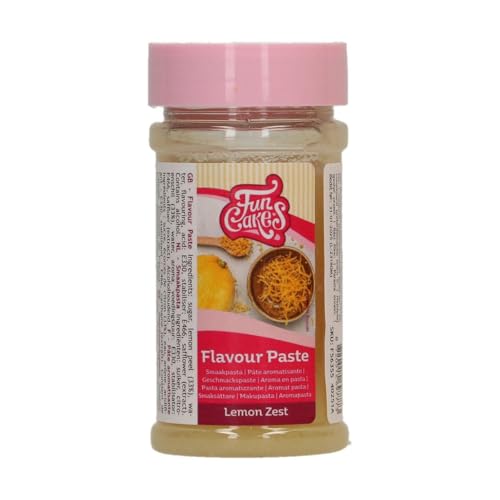 FunCakes Flavour Paste Cáscara de Limón: Pasta de Aroma Alimentaria para Decoración de Tartas, Adecuada para Masas y Rellenos - 100 g
