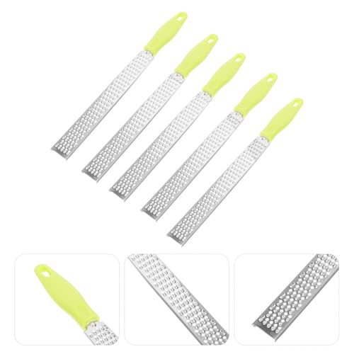 Set de 5 ralladores de acero inoxidable con mango plástico miniatura 4