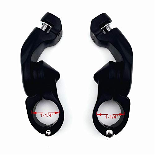 Gpmt Motorcycle Highway Footpegs Mount Clamp 1 1/4" Short Angled Adjustable Footrest Bracket Set For Suzuki Honda Harley Davidson Engine Guards #TOP7
