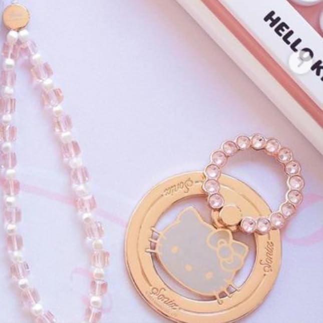 Sonix x Sanrio Magnetic Phone Grip and Phone Ring Holder - Compatible with MagSafe - Rotatable Kickstand and Phone Holder for iPhone 16, 15, 14, 13, 12 Series - Hello Kitty | Pink Rhinestone - Image 8