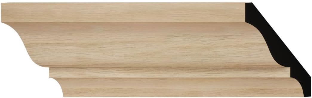 WM49 - Americraft Crown Solid Hardwood Moulding, 3"H x 2 1/8"P x 3 5/8"F x 96"L, Stain Grade White Oak