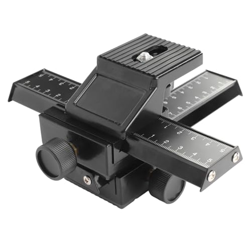 Keenso Robuster Makro-Fokus-Schienenschieber mit Doppellineal für Präzise Längsbewegung, Ideal für Nahaufnahmen aus der Mitte