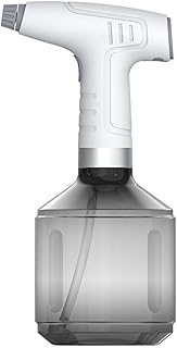 Tragbare elektrische Gießkanne, 9 l, automatischer Pflanzensprüher mit verstellbarer Düse, wiederaufladbar über USB für den Innen- und Außenbereich, Gartenpflege, langlebiger Akku (Grau +