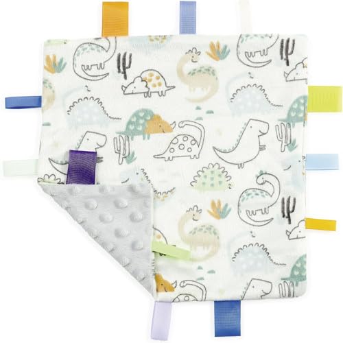 Image of CREVENT Security Blanket for Babies, Soft Baby Lovey Comforter, Sensory Plush Blanket for Baby Girls, Calming Sleep Companion, 10 inch x 10 inch 2pcs