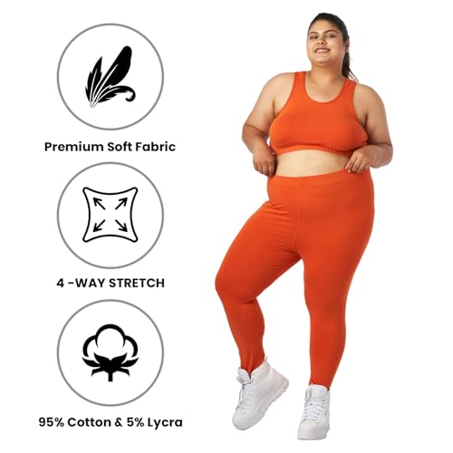 Image of BIGTEES Leggings Regular & Plus Size | Cotton Legging | Legging Full Coverage Tummy Controller | Leggings for Women